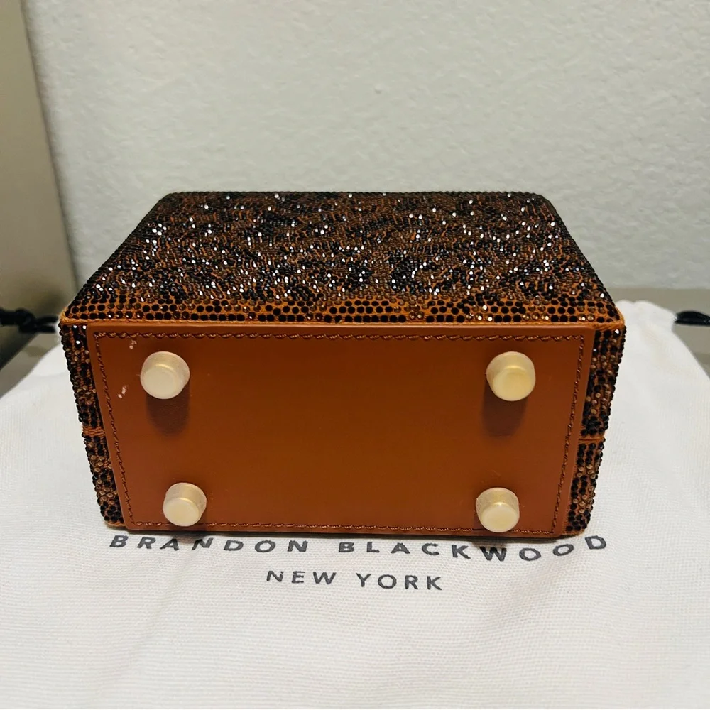 NEW BRANDON BLACKWOOD KENDRICK TRUNK IN CRYSTAL LEOPARD - Picture 11 of 16